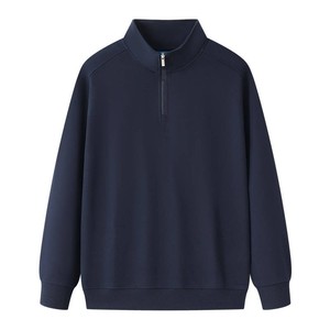 Sudadera deportiva al por mayor con media cremallera y cuello simulado para hombre, ideal para colecciones minoristas de ropa deportiva. - Product Image 3