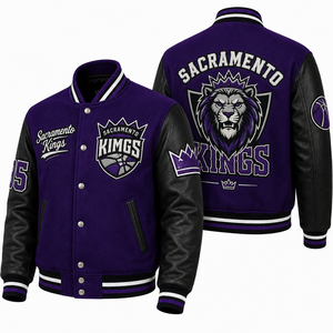 Custom Team Varsity <b>Jacket</b> Men Wool Body Faux <b>Leather</b> Sleeves Embroidered Logo Front Back Wholesale Streetwear OEM Apparel Style - Product Image 3