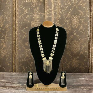 ชุดสร้อยคอยาวชุบทอง 14K 18K 24K ขายส่ง, ชุดเครื่องประดับทองแบบดั้งเดิม, ชุดเครื่องประดับแฟชั่นทองเหลืองชุบทอง - Product Image 2