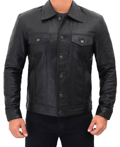 Chaqueta de Cuero de Oveja de Alta Calidad para Hombre, Estilo Motero, Color y Logotipo Personalizados, 100% Cuero Genuino, Resistente al Viento y Ecológica - Product Image 2