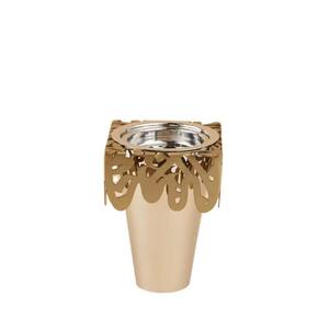 Brûleur d'encens Mabkhara en laiton, motif calligraphique ajouré, support de Bakhoor Oud Arabe, artisanat de luxe pour décoration de bureau, Ramadan et Aïd - Product Image 1