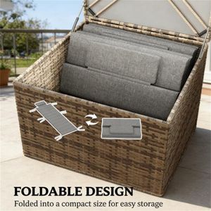 Set di Due Cuscini Pieghevoli Grigi per Sdraio da Esterno, Cuscini di Alta Qualità per Patio, Giardino, Piscina o Terrazza - Product Image 4