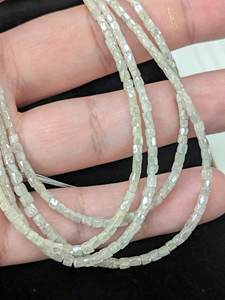 Cuentas Redondas Facetadas de Diamante Blanco Nieve Natural de 2.5 mm, Hilo de 15 Pulgadas, Cuentas de Diamante AAA para la Fabricación de Joyas - Product Image 6