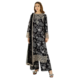 Vestidos de Invierno para Mujer, 100% Algodón, Cuello Redondo, Cintura Natural, Bordado Hecho a Mano, Transpirable, Color Sólido - Product Image 1