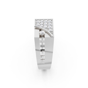 Anillo de Diamante Cultivado en Laboratorio de Oro de 18K de Alta Demanda, Joyería Fina, Anillo de Compromiso y Boda Contemporáneo, Diseño Personalizado Disponible - Product Image 4