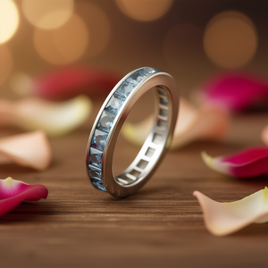 แหวนบลูควอตซ์ 3.8 กรัม เครื่องประดับสุดหรู - Product Image 3