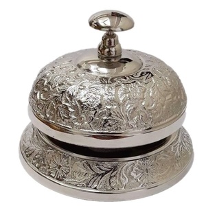 Campana de Servicio de Latón Macizo de Primera Calidad con Acabado Dorado Pulido, Campana de Llamada Profesional para Recepción de Hotel, Restaurante - Product Image 4