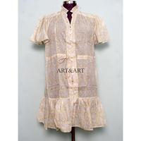 Robe courte la plus vendue avec taille personnalisée disponible auprès d'un fournisseur indien, robe florale à prix de gros.