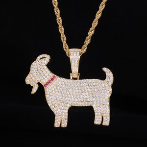Collier Pendentif Personnalisé avec Initiales Serties de Diamants Moissanite, Style Hip Hop Bling, Bijou Lettre - Product Image 2