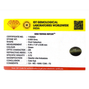 Catseye Loose Gemstone 3.1 Carat Heart Cut for Fine Jewelry - Product Image 4
