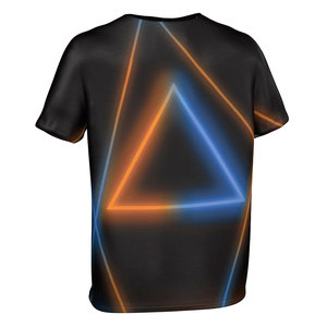 Custom Mens <b>Neon</b> Light Line Sublimation Sports <b>T</b> <b>Shirt</b> Quick Dry Polyester Graphic Running Gym Performance Training Jersey Tee - Product Image 3