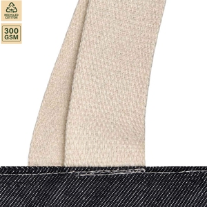 Bolsa de Compras Reutilizable de Mezclilla de 300 GSM, 38x38x10 cm, Logotipo Personalizado, Venta al Por Mayor, OEM, Marca Privada, Modelo SS170 - Product Image 6