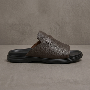 LEATHER STUDIO Handmade High Quality Unisex Genuine Leather Sandals Flat Massage Upper Suede Lining Slip Resistant - Product Image 4