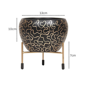 Maceta de Metal Pintada a Mano DPNT con Soporte, Maceta Decorativa Moderna para Interiores y Exteriores, Hogar, Oficina, Sala de Estar - Product Image 2