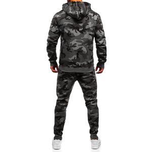 Custom 100% Cotton Terry Grey Camo <b>Oversized</b> Men's Tracksuit Set-Sportswear Sweat Suits Hoodie and <b>Sweatpants</b> for Spring - Product Image 3