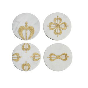 Modern Natural <b>Marble</b> <b>Coasters</b> Eco-Friendly and Durable Washable Serving Stones - Product Image 6