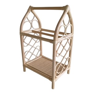 Porte-vêtements en rotin naturel fait main, étagère, support de rangement pour vêtements de chambre d'enfant, meuble écologique pour chambre d'enfant, armoire pour poupées - Product Image 1