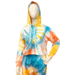 Sudadera con Capucha Personalizada para Mujer, Teñida a Mano, Transpirable, de Algodón y Poliéster, Estilo Casual de Invierno, Sudadera con Capucha Estampada para Mujer - Product Image 1