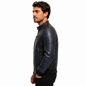 Chaqueta de Cuero para Hombre, Chaqueta de Cuero Informal de Primera Calidad, Ajuste Cómodo, Material Suave, Construcción Duradera para Actividades al Aire Libre en Invierno - Product Image 6