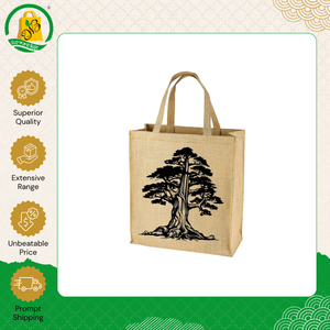 Top Notch Quality Durable Eco-Friendly Jute Burlap Shopping Bags with Customized Printing & Cotton Weaving Tape Handles - Product Image 3