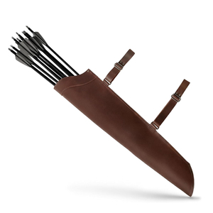 Sacoche de tir à l'arc en cuir de vachette suédé, facile à porter, avec sangle réglable, vente en gros, best-seller - Product Image 2