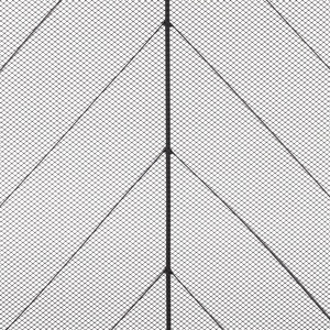 Écran de cheminée en métal à motif chevron, grille robuste anti-étincelles, protection de sécurité autonome pour foyer, noir - Product Image 5