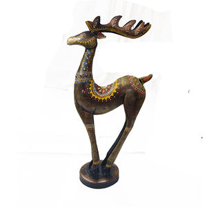 Ensemble de 2 sculptures de cerfs en fer peintes à la main, prêtes à l'exportation, pour la décoration de jardin, patio, cour et maison, à prix de gros - Product Image 5
