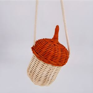 Panier pour enfant en rotin fait main, sacs à jouets pour enfants en forme de gland, ensembles de paniers en fibres durables au prix le plus bas - Product Image 3