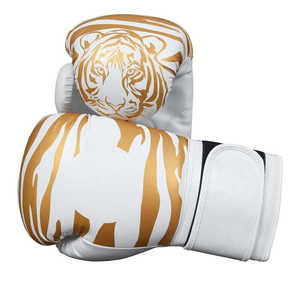 Gants de boxe thaïlandaise et de kick-boxing de haute qualité, respirants, avec logo personnalisé, couleur personnalisée, en cuir, à fermeture auto-agrippante, pour l'entraînement en extérieur - Product Image 2