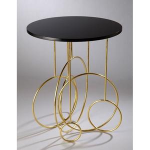 Mesa Auxiliar Moderna de Metal Plateado con Patas Metálicas Redondas para Sala de Estar, Estilo Moderno - Product Image 1