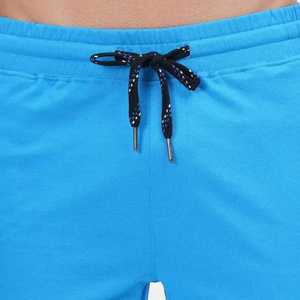 Short de bain décontracté pour homme, bleu, à séchage rapide, avec bande latérale et cordon de serrage à la taille, en tissu polyester de couleur unie - Product Image 6