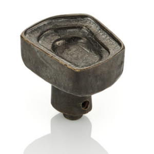 Intricately hammered solid <b>brass</b> oval door <b>knob</b> with tapered Metal <b>Knobs</b> - Product Image 5