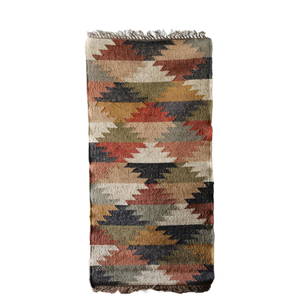 Tapis Kilim indien de haute qualité pour salle à manger brodé bureau à la main tapis de sol salle à manger coton Kilim tapis - Product Image 1