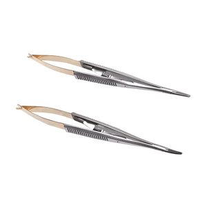 Portaagujas Profesional Castroviejo TC 18cm Recto Curvo de Carburo de Tungsteno y Acero Inoxidable, Juego de Microinstrumentos Manuales - Product Image 2