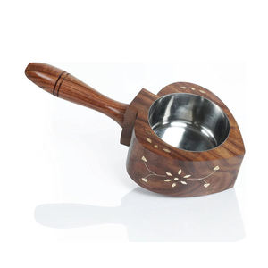 Brûleur à Bakhoor en bois artisanal avec poignée amovible, porte-encens arabe de qualité supérieure pour le Ramadan, décoration de maison du Moyen-Orient - Product Image 1