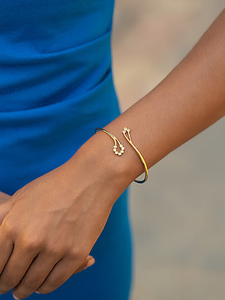 Twinkling Stars Gold-Plated 925 Sterling <b>Silver</b> <b>Cuff</b> <b>Bracelet</b> Fine Jewellry Handmade Bulk Product - Product Image 5