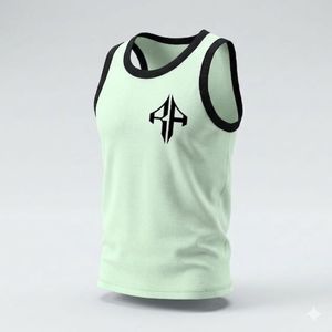 New Premium Quality Customized Design Technics <b>Printed</b> <b>Material</b> 100%Cotton Men's Tank Top Style Causal by RIVIAN ATLANTIC - Product Image 6