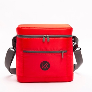 Bolso refrigerado multifuncional rojo, bolso de hombro aislado de gran capacidad, bolso cruzado para entrega de comidas - Product Image 1