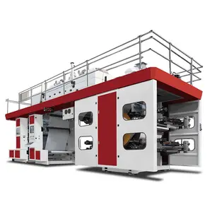 Hoge Snelheid Centrale Durm Type 4 Kleur Flexo Drukmachine Voor Ldpe/Pe/Bopp Printing Flexo Printer