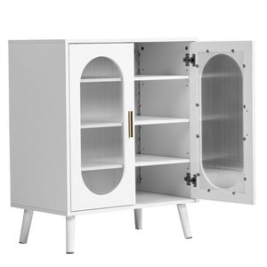 Zapatero de Dos Puertas con Tira LED USB, 24 Botones Ajustables, Lámina de Policarbonato, Cuatro Niveles Internos, Personalizable - Product Image 2