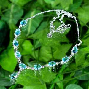 Collier aquamarine fait à la main en argent sterling, pendentif minimaliste, bijoux cadeau pour femmes, design en pierres précieuses fines - Product Image 2