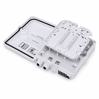 Boîtier de distribution de fibre optique 12 cœurs en plastique pour terminaison murale FTTH – Vente en gros