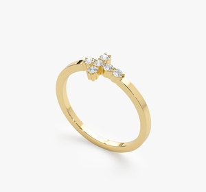 Vintage 14KT Gold Lab Grown Diamond <b>Ring</b> Filled Diamonds IGI Certified Antique Wedding Jewelry Gift for Women Classic Premium - Product Image 4