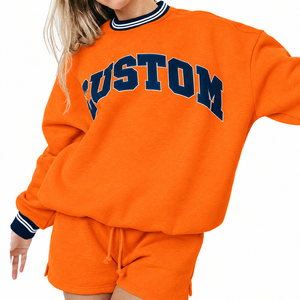 Sweat-shirt à col montant pour femme, fabriqué en usine par un fabricant professionnel, impression personnalisée, design doublé automne/hiver, 100% coton à l'avant - Product Image 6