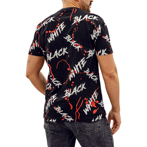 T-shirts pour hommes à col rond avec impression par sublimation de logo personnalisé, séchage rapide, respirants, impression par sublimation intégrale - Product Image 3