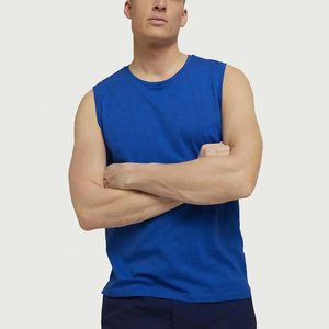 Customized Logo Gym <b>Stringer</b> <b>Vest</b> OEM Plain Sport Body Building Fitness Running Cotton Blank Mens Tank Top - Product Image 2