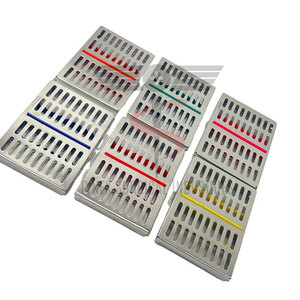 Plateau de cassettes dentaires manuel en acier inoxydable pour usage clinique, boîte de stérilisation réutilisable, rangement sécurisé pour instruments dentaires - Product Image 5