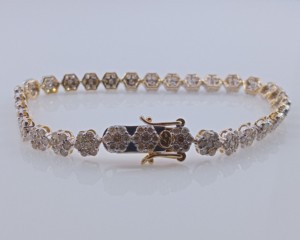 5.14 Ct Natural White Brilliant Cut Diamond Tennis Cluster Floral <b>Bracelet</b> 925 Sterling <b>Silver</b> Rhodium Plated Women's Trendy - Product Image 6