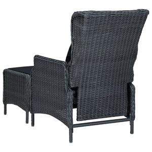 Silla de Jardín Redonda Grande de Ratán PE Gris Oscuro, Muebles de Exterior Elegantes y Duraderos - Product Image 5