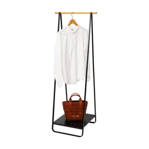 Handmade Heavy Duty Clothes Storage Rack with Durable Rust Resistant Iron <b>Frame</b> Contemporary Handmade Metal Garment Display Rack - Product Image 1